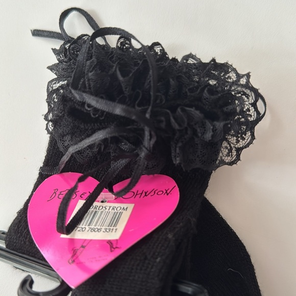 NWT Betsy Johnson black ruffle socks - Picture 3 of 4